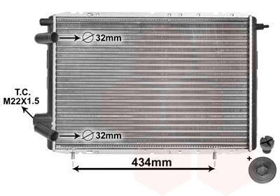 VAN WEZEL Radiaator,mootorijahutus 43002126